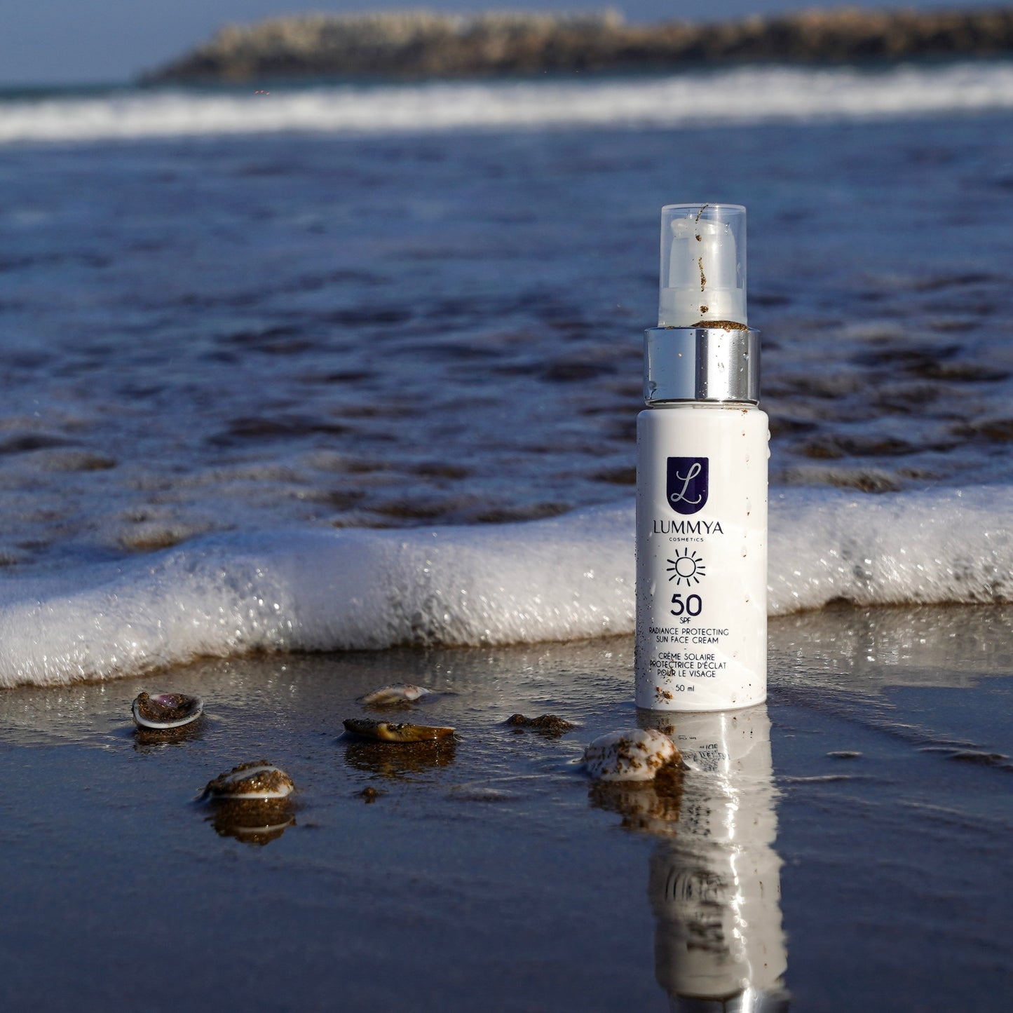 كريم واقي من الشمس SPF50 للوجه بمستخلص الكافيار