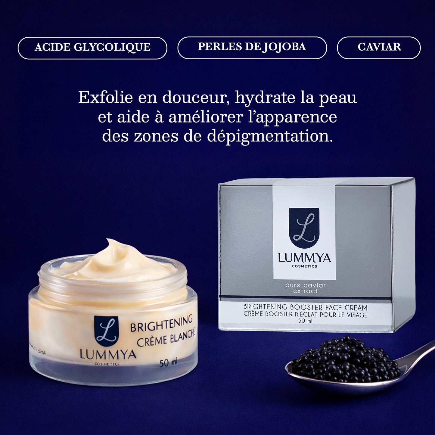 Crème Visage Éclaircissante au Caviar