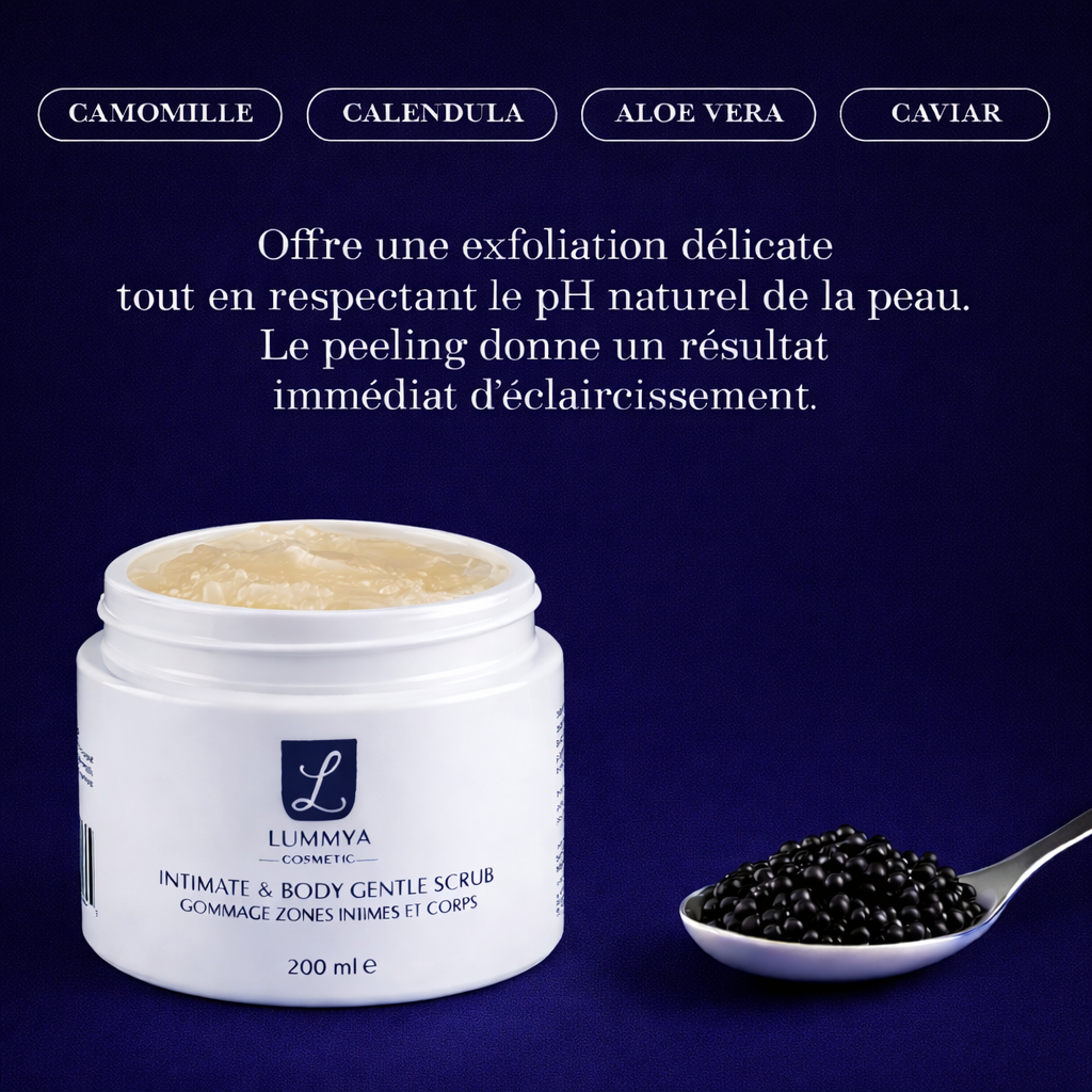 Gommage Doux au Caviar – Corps & Zones Intimes (200 ml)