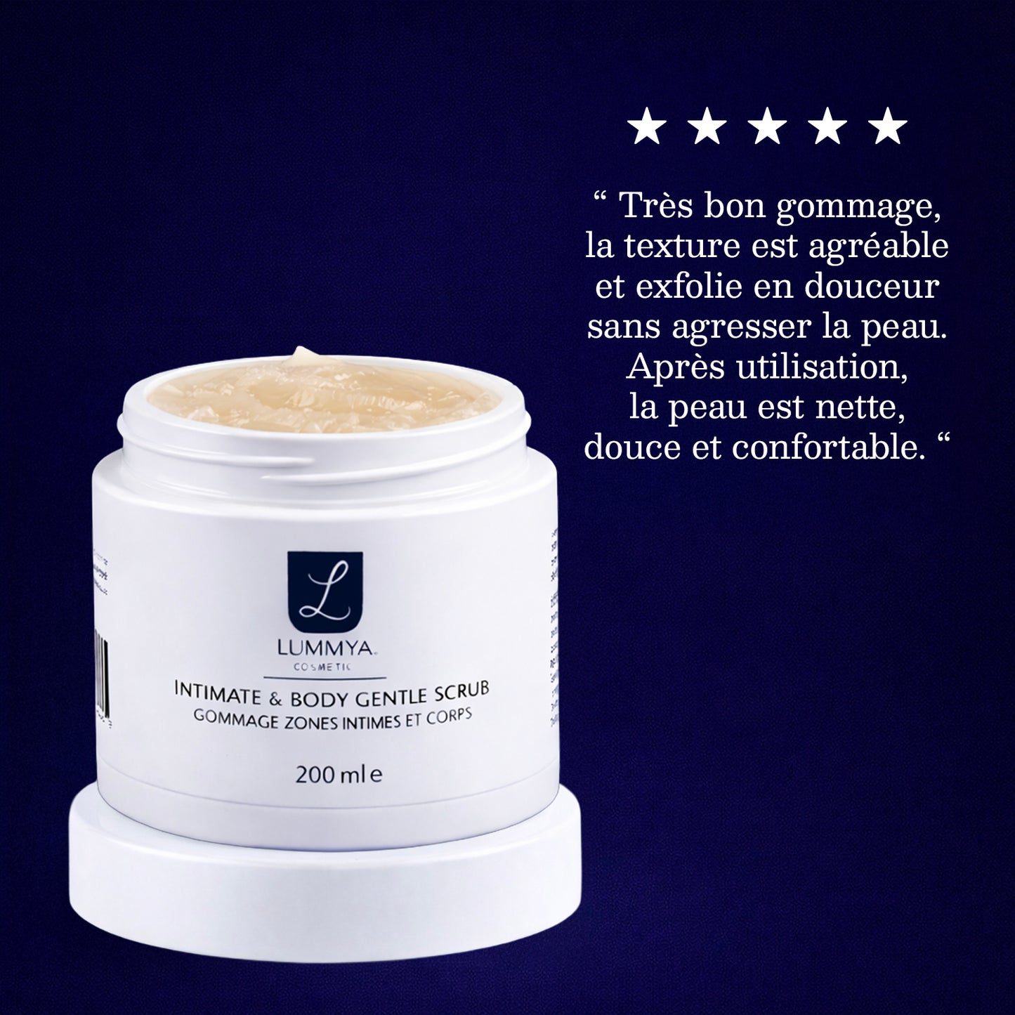 Gommage Doux au Caviar – Corps & Zones Intimes (200 ml)